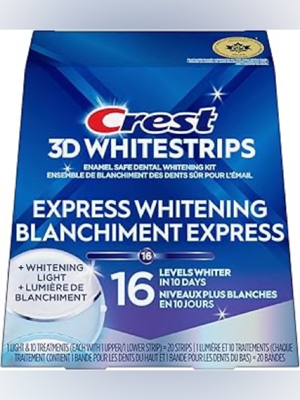 Crest 3D Whitestrips with whitening light